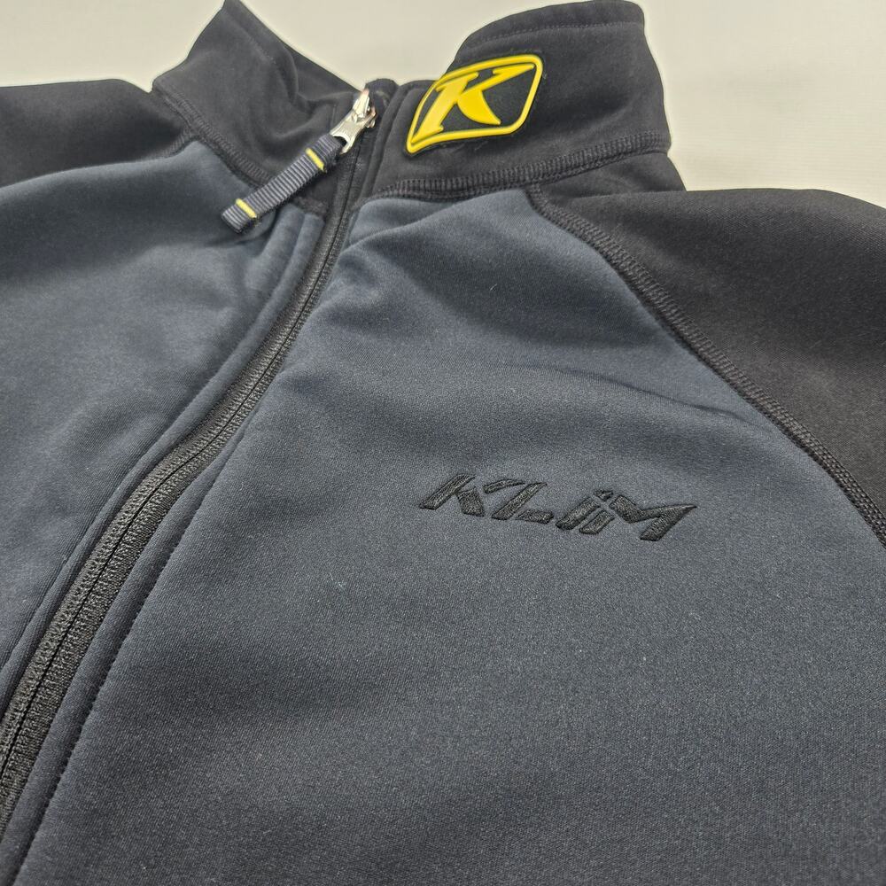 KLIM Full Zip Fleece Lined Black Gray Sledding Riding‎ Jacket Size Medium